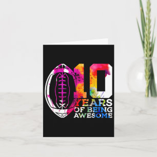 10 jaar Geweldige Football 10e verjaardag Kaart