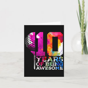 10 jaar Geweldige golfen 10e verjaardag Kaart