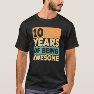 10 jaar Geweldige Retro 10e verjaardag T-shirt