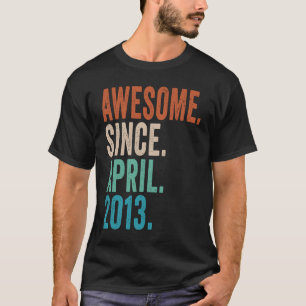 10 jaar Geweldige sinds april 2013 10e verjaardag T-shirt
