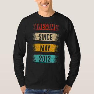 10 jaar Geweldige sinds mei 2012 10e verjaardag T-shirt