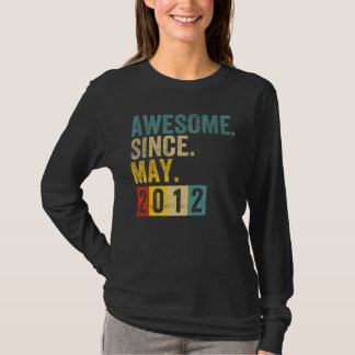 10 jaar Geweldige sinds mei 2012 10e verjaardag T-shirt