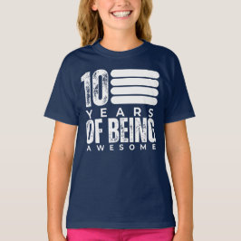 10 jaar Geweldige tiende verjaardag T-shirt