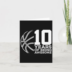 10 jaar Geweldige zijn Bysketbyll 10th Birthday Kaart