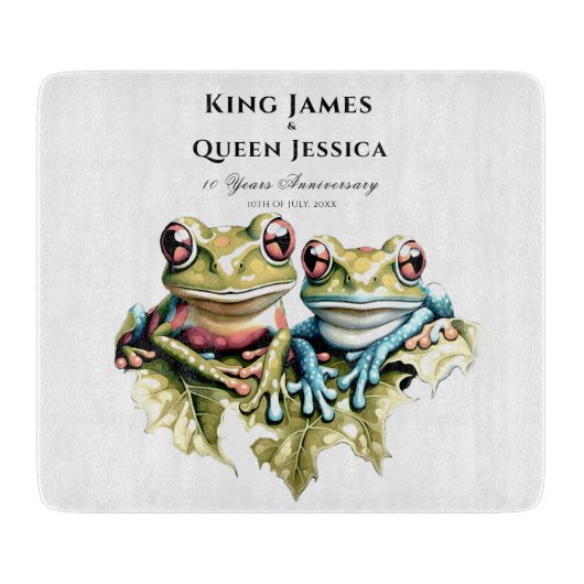 10 Jaar Huwelijk Jubileum Tuin Casual Partij Snijplank (Voorkant)