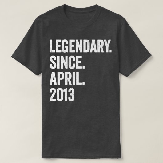 10 jaar Legendary sinds april 2013 10e verjaardag1 T-shirt (Design voorkant)