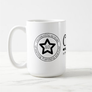 10 jaar logo koffiemok