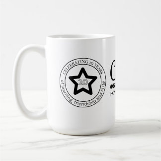 10 jaar logo koffiemok
