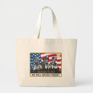 10 jaar ontwerp Jubileum 9/11 Grote Tote Bag