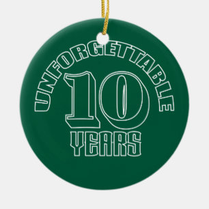 10 jaar onvergetelijk keramisch ornament