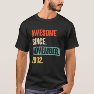 10 jaar oud 10e verjaardag Geweldige sinds 2 novem T-shirt