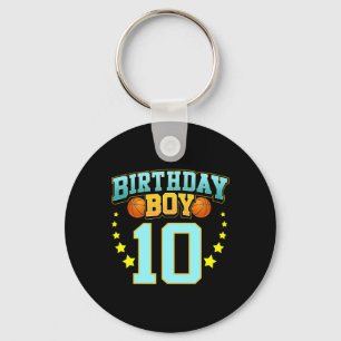 10 jaar oud basketbalspeler 10e verjaardagsfeest sleutelhanger