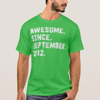 10 jaar oud cadeau Geweldige sinds september 2012  T-shirt