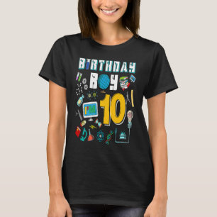 10 jaar oud chemiethema Birthday Boys I'm 10 T-shirt