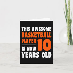 10 Jaar Oud Gelukkig 10e Verjaardag Basketbal 10e Kaart