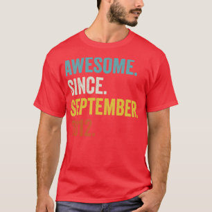 10 jaar oud Geweldige sinds september 2012 10e her T-shirt
