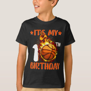 10 jaar oud Het is mijn 10e verjaardag Basketball T-shirt