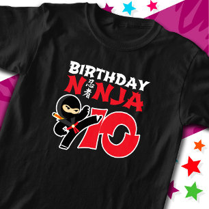 10 Jaar Oud Karate Ninja Party Kinder 10e Verjaard T-shirt