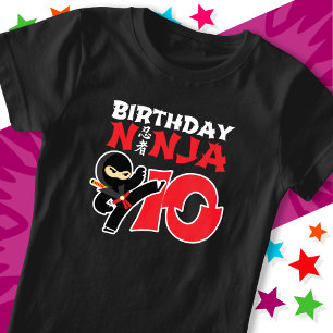 10 Jaar Oud Karate Ninja Party Kinder 10e Verjaard T-shirt