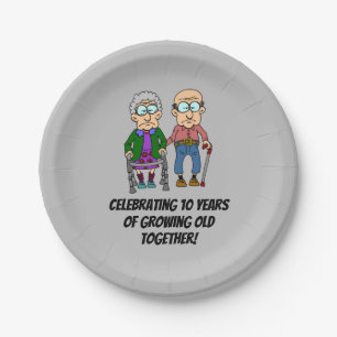10 jaar oud papier Bord