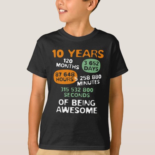 10 jaar oud T-shirt Wiskunde Lover Geek (Voorkant)