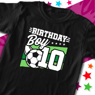 10 Jaar Oud Voetbal Football Kinder 10e Verjaardag T-shirt