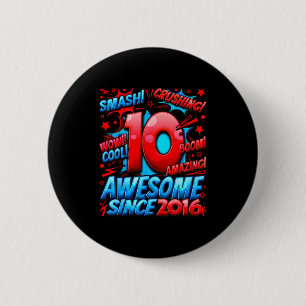 10 Jaar Oud Voor Jongens 10e Verjaardag Jongen 10 Ronde Button 5,7 Cm