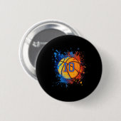 10 jaar oude 10e verjaardag Basketball Gift for Bo Ronde Button 5,7 Cm (Voorkant /achterkant)