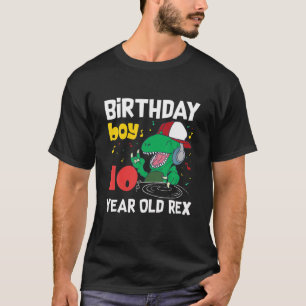 10 jaar oude 10e verjaardag Dinosaur Rex T-shirt