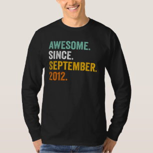 10 jaar oude 10e verjaardag Geweldige sinds septem T-shirt