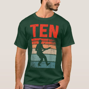 10 jaar oude 10e verjaardag Jongen Guitar Player G T-shirt