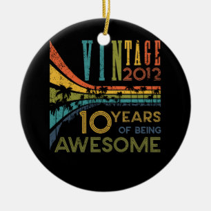 10 jaar oude  2012 10e verjaardag keramisch ornament