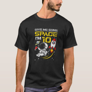 10 jaar oude buitenruimte 10e verjaardag Jongen As T-shirt