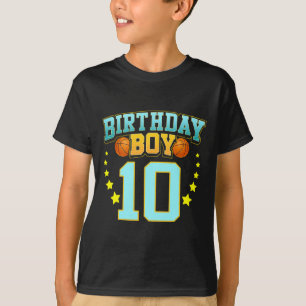 10 jaar oude Bysketbyll speler 10e verjaardagsfees T-shirt