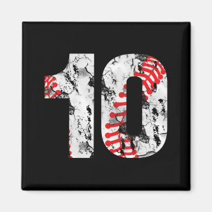 10 jaar oude cadeautjes nummer 10 honkbal 10e verj magneet