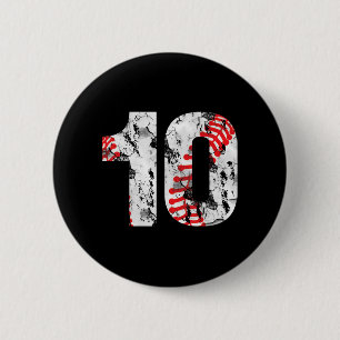 10 jaar oude cadeautjes nummer 10 honkbal 10e verj ronde button 5,7 cm