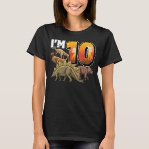10 Jaar Oude Dinosaurussen Verjaardag 10e Feest Pa T-shirt