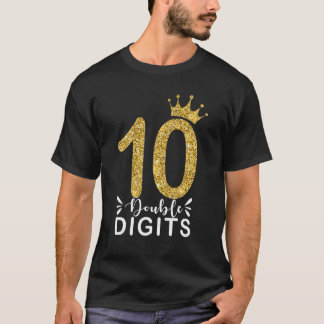 10 jaar oude dubbelcijferige 10e geboorte-meisjes t-shirt
