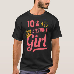 10 jaar oude dubbelcijferige 10e geboortedag kroon t-shirt