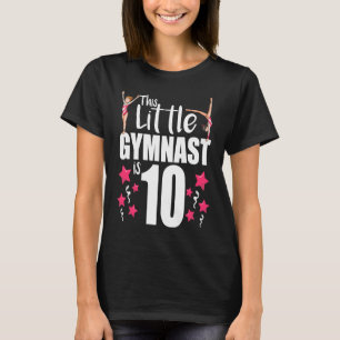 10 jaar oude gymnast Birthday Tumbling Gymnastiek T-shirt