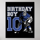 10 jaar oude ijshockey naar de 10e verjaardag van poster (Voorkant)
