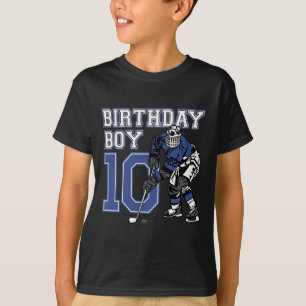 10 jaar oude ijshockey naar de 10e verjaardag van  t-shirt