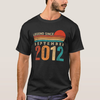 10 jaar oude legend sinds september 2012 10e herfs t-shirt