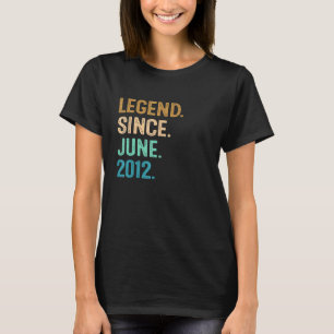 10 jaar oude legende sinds juni 2012 10e verjaarda t-shirt