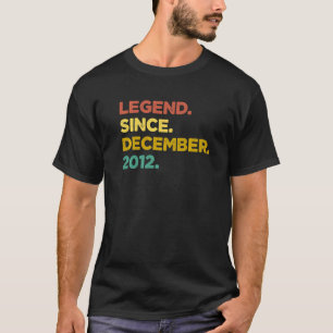 10 jaar oude leggende sinds december 2012 10e gebo t-shirt