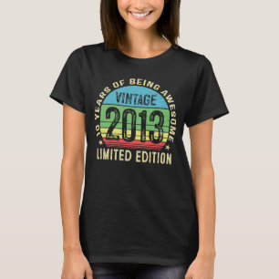 10 jaar oude Mannen 2013 10e verjaardag T-shirt