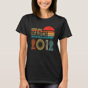 10 jaar oude Retro Birthday Legend sinds 20 maart T-shirt