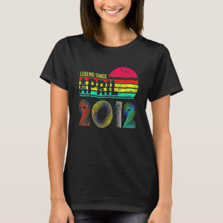 10 Jaar Oude Retro Verjaardag Legende Sinds 20 Apr T-shirt