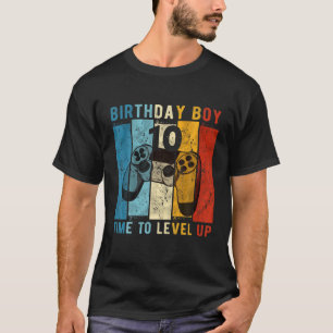 10 Jaar Oude Verjaardag Jongen 10 Tijd Om Niveau T T-shirt