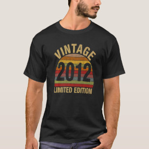 10 jaar oude Vintage 2012 10e verjaardag T-shirt